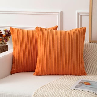 Kevin Textile Pack of 2 Corduroy Soft Soild Decorative Square Throw Pillow Covers Set Cushion Cases Pillowcases for Christmas Sofa Bedroom Car 26 x 26 Inch 66 x 66 Cm Orange - pzsku/ZA6B29018BE1B17B1DDC2Z/45/1749668553/a90a6515-e62b-40e4-823d-59243b0c40c0