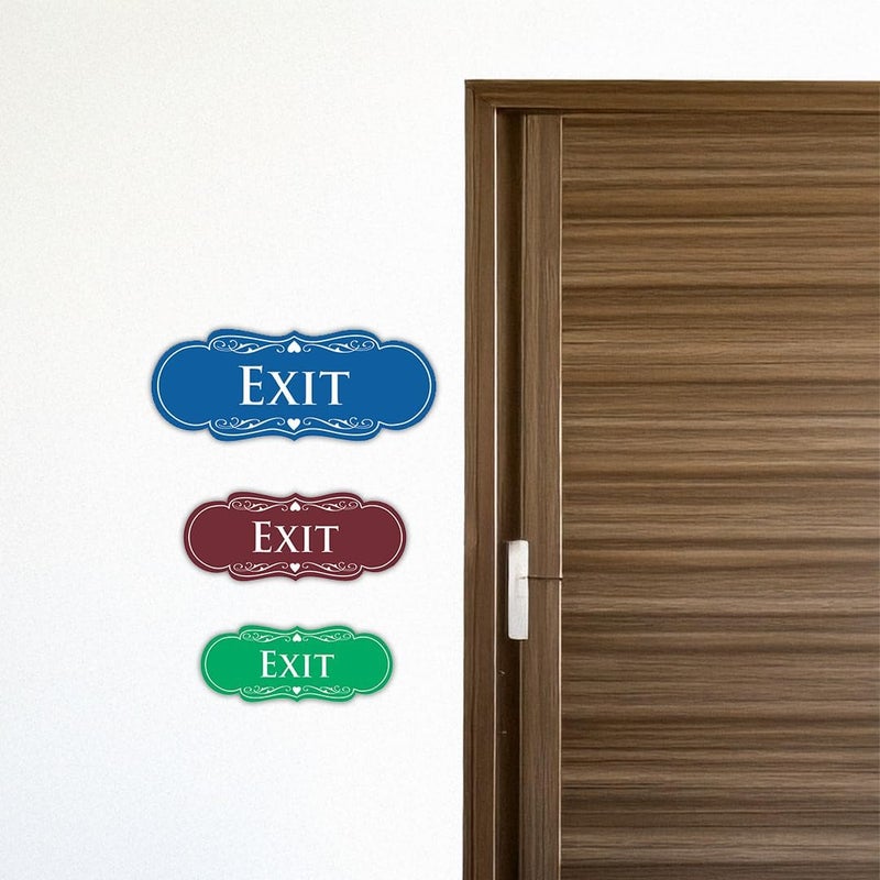 All Quality Designer EXIT Sign - Black/Gold - Large (2 Pack) - Image 3