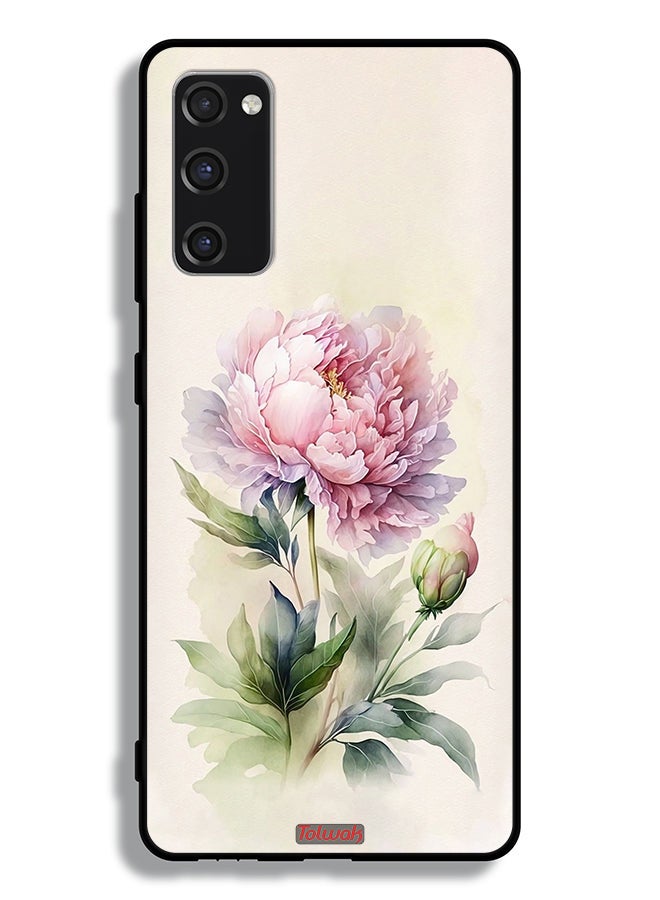 Tolwak Samsung Galaxy S20 FE Protective Case Cover Watercolor Rose Paint Art - Image 2