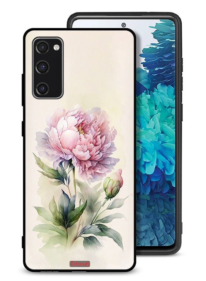 Tolwak Samsung Galaxy S20 FE Protective Case Cover Watercolor Rose Paint Art - Image 1