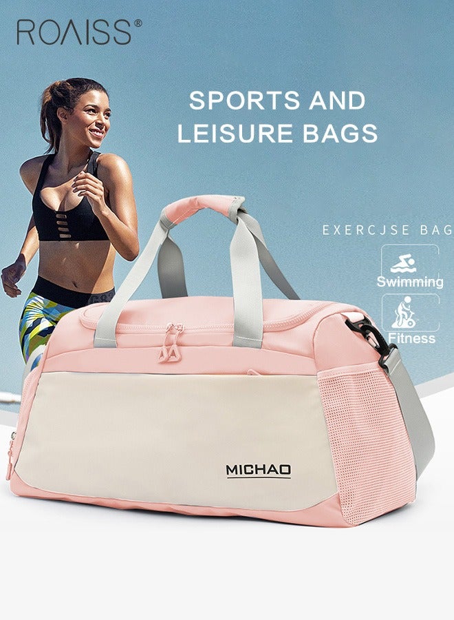 roaiss حقيبة لياقة بدنية منفصلة عن الرطوبة والجفاف، حقيبة تخزين مستقلة للأحذية، حقيبة يد للسفر، حزام كتف قابل للتعديل والفصل، حقيبة يوغا - Image 1