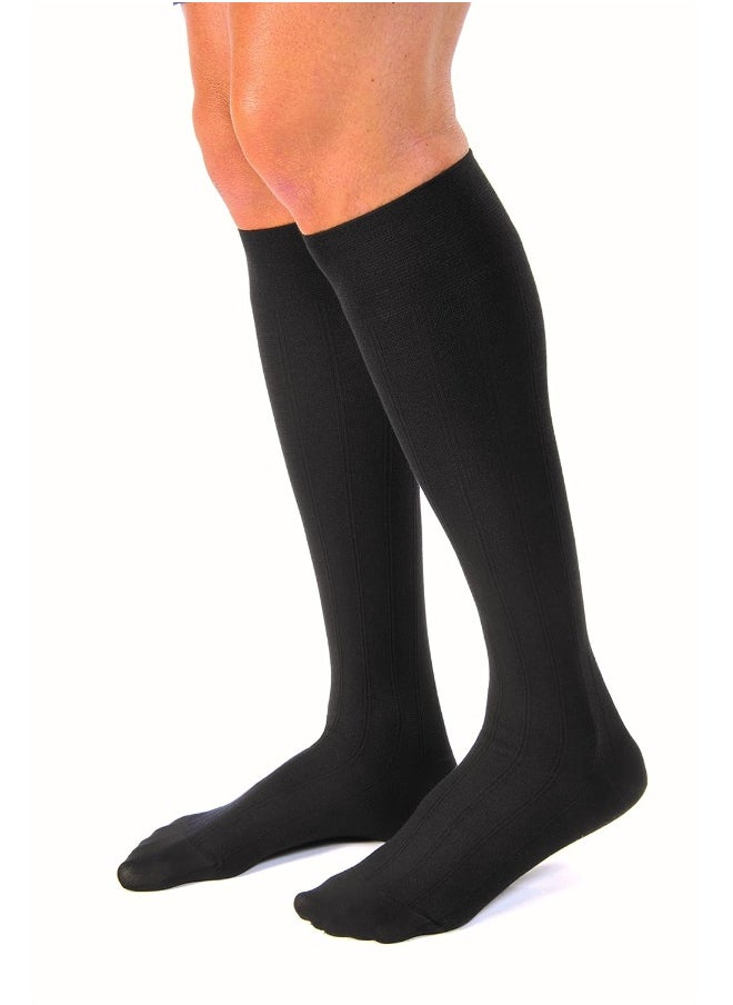 JOBST - JOBST forMen Casual 20-30 mmHg Knee High Compression Socks, Black, X-Large - Image 1