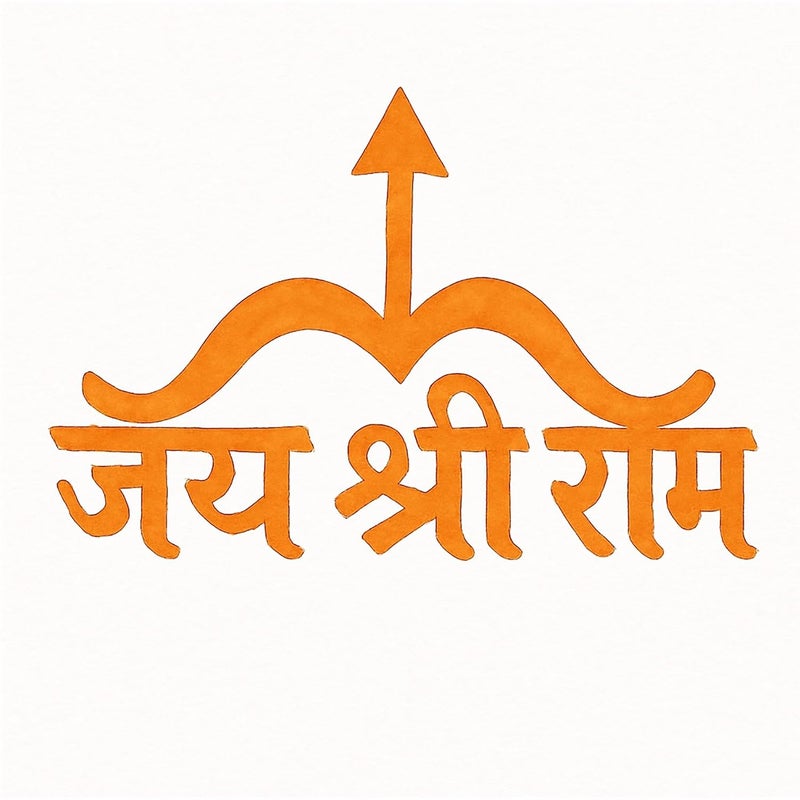 CLITHS Wooden Jay Shree Ram Cutout for Wall Hanging Hindu Festival Decor DIY Art Projects Craft Signboard (Pack of 6 Pcs) - Image 3