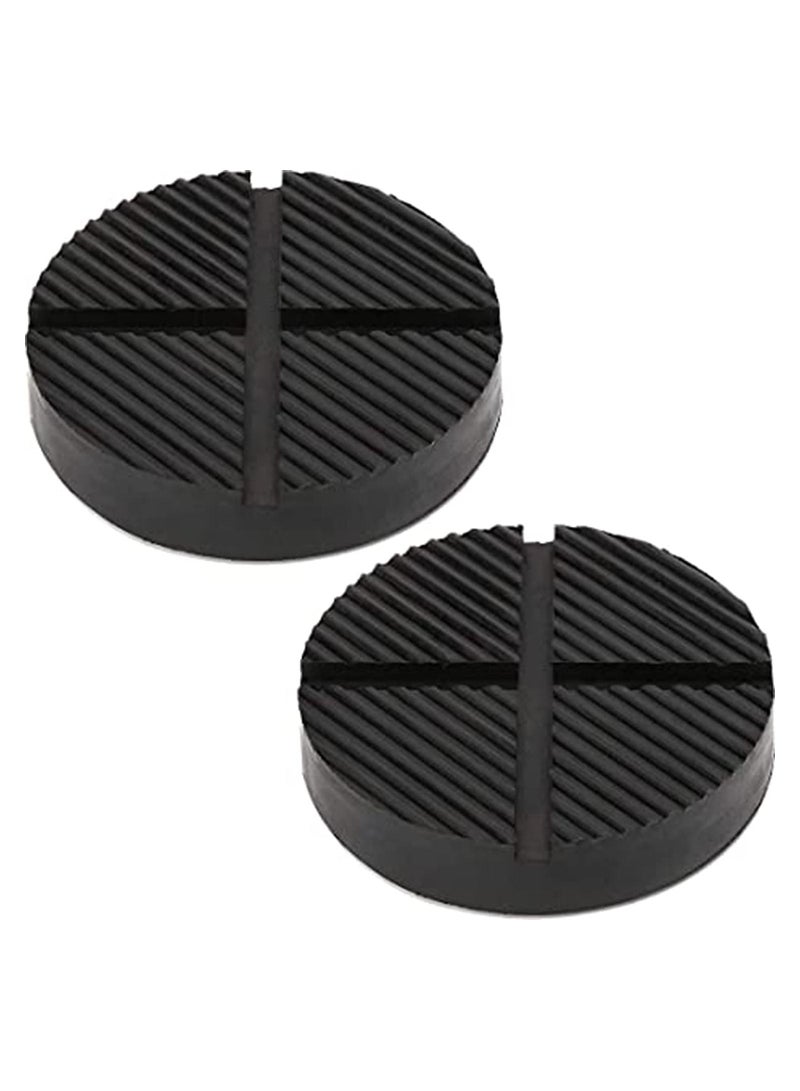 SYOSI 125mm Universal Floor Jack Rubber Pad Jack Pad Adapter Pinch Weld Side Frame Rail Protector Puck/Pad Maximum Load Bearing 3 Ton Soft Rubber Surface - Image 1