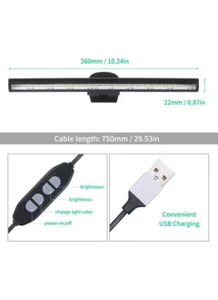 Golau E-Reading Mопitоr Laptop Screen Light Bar LED Desktop Table Lamp Eye Protection Reading Lamp LED Light Dimmable USB Desk Lamps Yellow 260x22mm  - Image 5