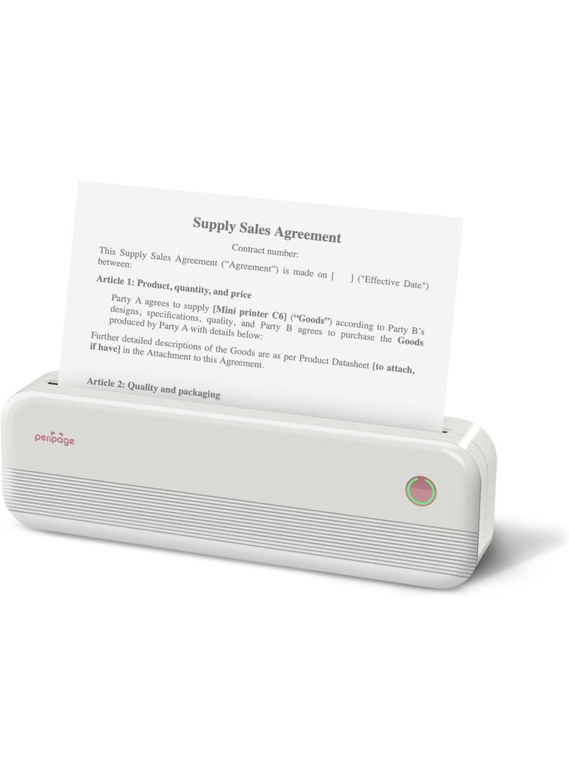 PeriPage A4 Thermal Portable Printer, Supports 8.26"x11.69" US Letter, Wireless Inkless Bluetooth Mobile Travel Compatible with Android and iOS, Prints Documents,Tattoo Paper, Photos - Image 1