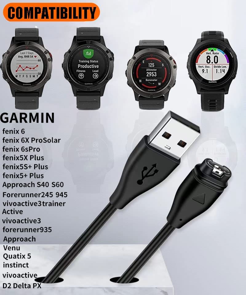 MARVIK Smart Watch Charger for Garmin Vivoactive 3 Smart watch, Vivoactive 3 Music, Vivoactive 4 4S, Vivomove 3 3S Style Sport, Vivosport, Vivosmart 5 SmartWatch - Image 2