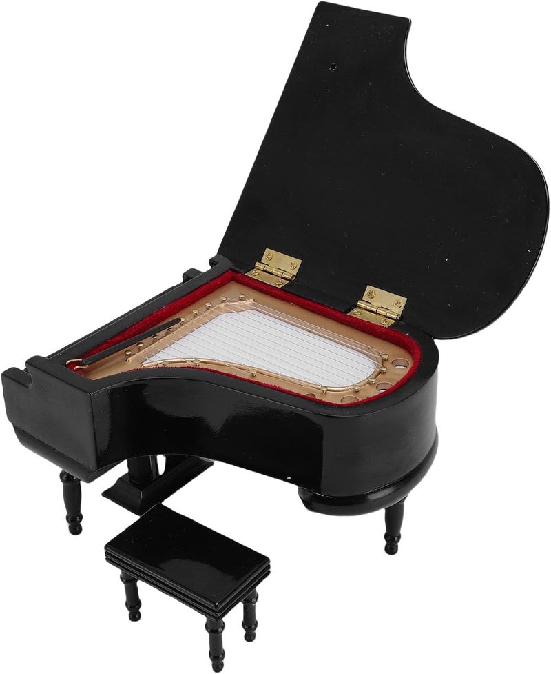 Exquisite Miniature Wooden Piano Model, Desk - Sized Musical Decor with Sound, Handcrafted Black Piano Figurine Music Lovers, Home Decorators, and Office Enthusiasts - Image 2