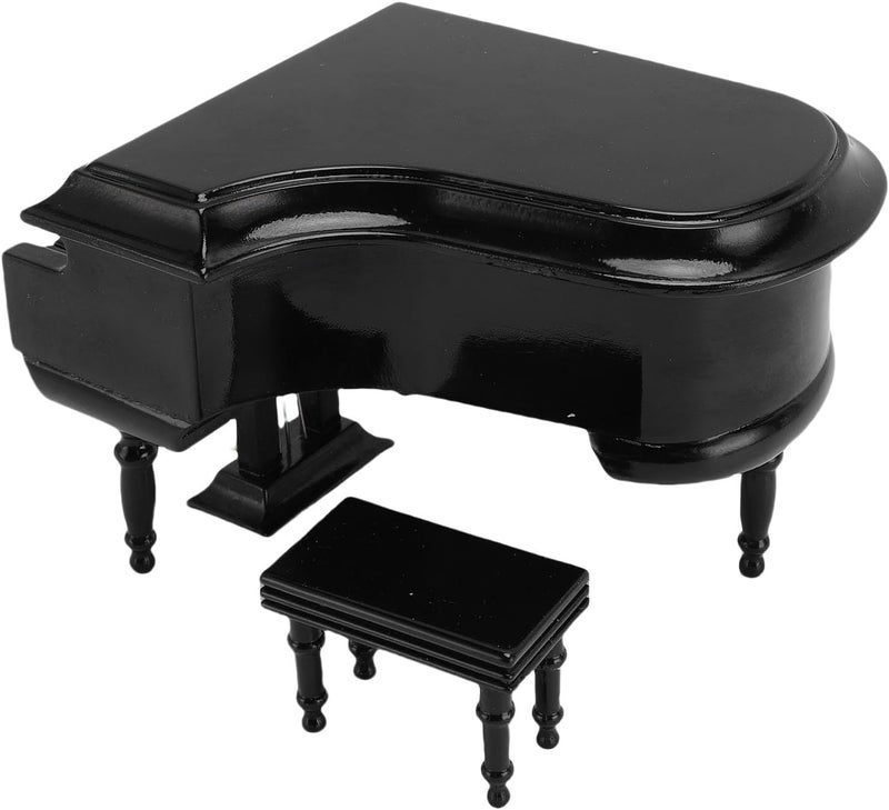 Exquisite Miniature Wooden Piano Model, Desk - Sized Musical Decor with Sound, Handcrafted Black Piano Figurine Music Lovers, Home Decorators, and Office Enthusiasts - Image 5