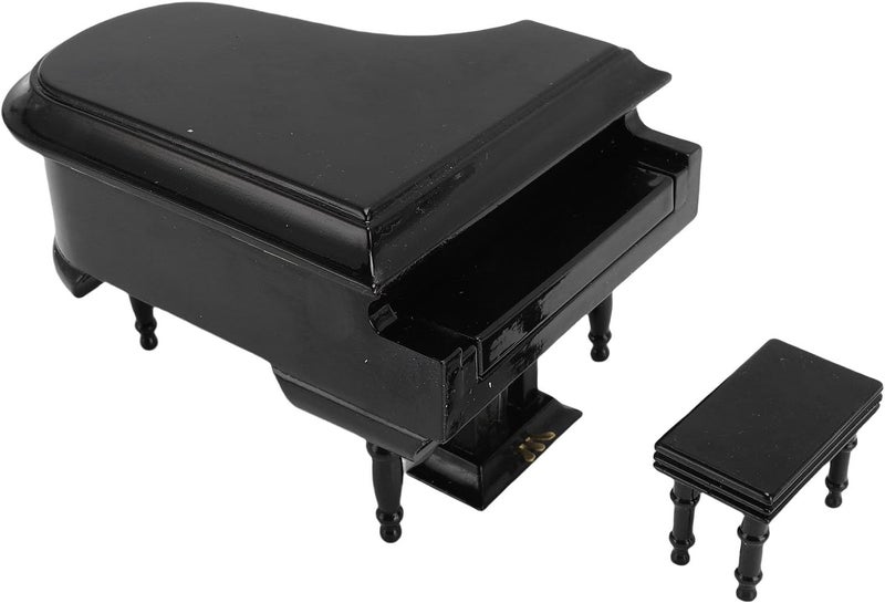 Exquisite Miniature Wooden Piano Model, Desk - Sized Musical Decor with Sound, Handcrafted Black Piano Figurine Music Lovers, Home Decorators, and Office Enthusiasts - Image 1
