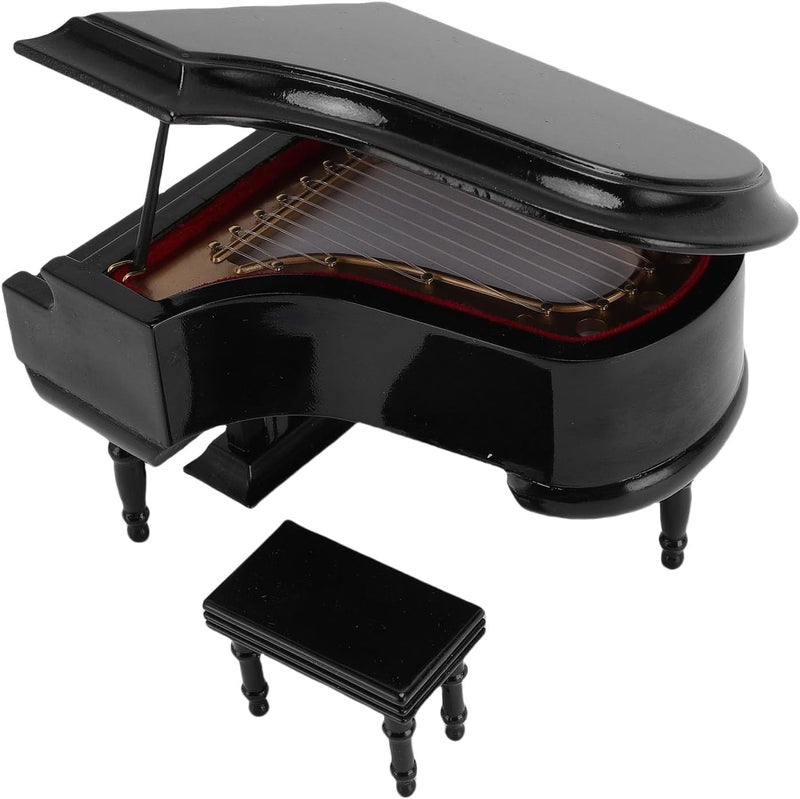 Exquisite Miniature Wooden Piano Model, Desk - Sized Musical Decor with Sound, Handcrafted Black Piano Figurine Music Lovers, Home Decorators, and Office Enthusiasts - Image 4