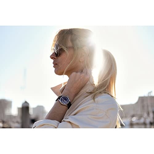 Bulova ساعة بولوفا العسكرية للرجال A11 من الفولاذ المقاوم للصدأ بيد 3 مع ميزة الهك، حزام جلد بني وقرص أزرق، الطراز: 96A282 - Image 5