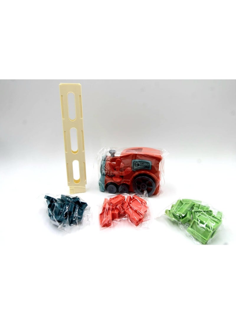 Davin 🚂【Automatic Domino Train Toy】Our domino train toy set brings your child a different gaming experience. Line them up with the help of a domino train and start a chain reaction. According to the child's spatial thinking ability, build the domino track you want.  - Image 3