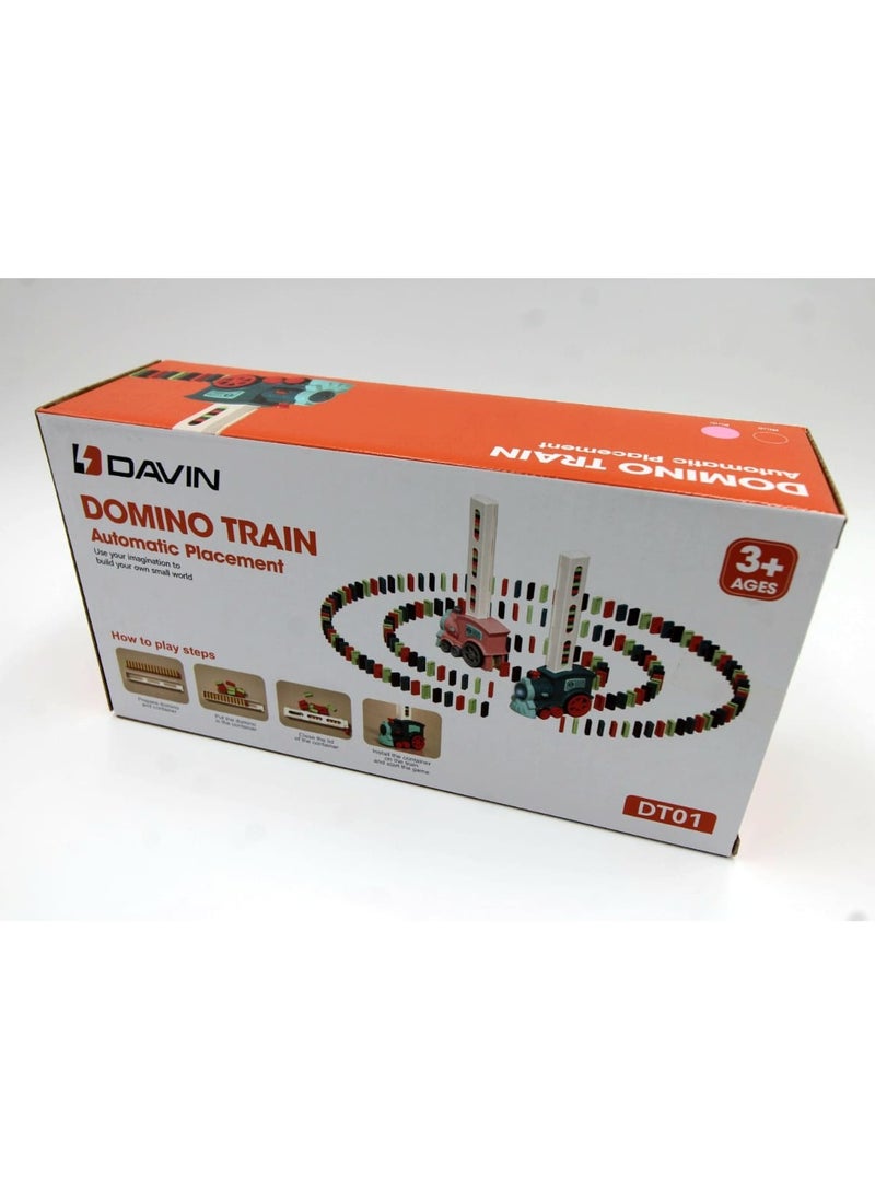 Davin 🚂【Automatic Domino Train Toy】Our domino train toy set brings your child a different gaming experience. Line them up with the help of a domino train and start a chain reaction. According to the child's spatial thinking ability, build the domino track you want.  - Image 2