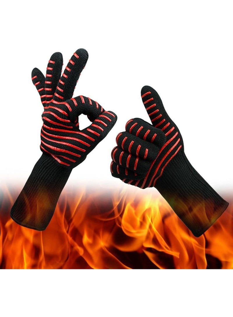 DubaiGallery A Pair Grilling Bbq Gloves, 1472 Extreme Heat Resistant Oven Gloves, For Grilling, Baking, Welding - Image 4