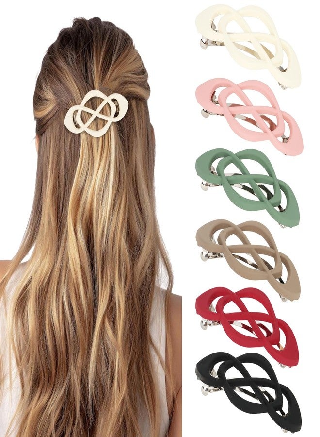 Amariver 6Pcs Hair Barrettes for Women Hair Clips French Barrette Vintage HairClips for Thick Thin Long Short Hair Stylish Accessories for Women Girls - Image 1