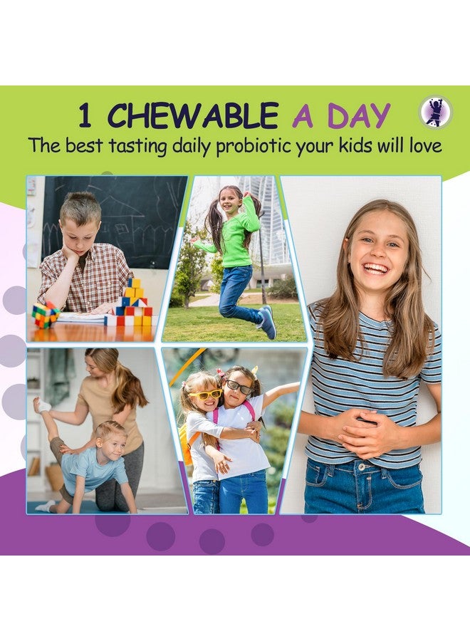 Bio360 Kids Probiotic Supplement, Daily Support for Kid's Gut, Immune, Brain & Whole Body Health, 15 Strains 5 Billion CFU, Organic Prebiotic Apple Fiber, 30 Chewable Mixed Berry Flavor (2 Pack) - Image 5