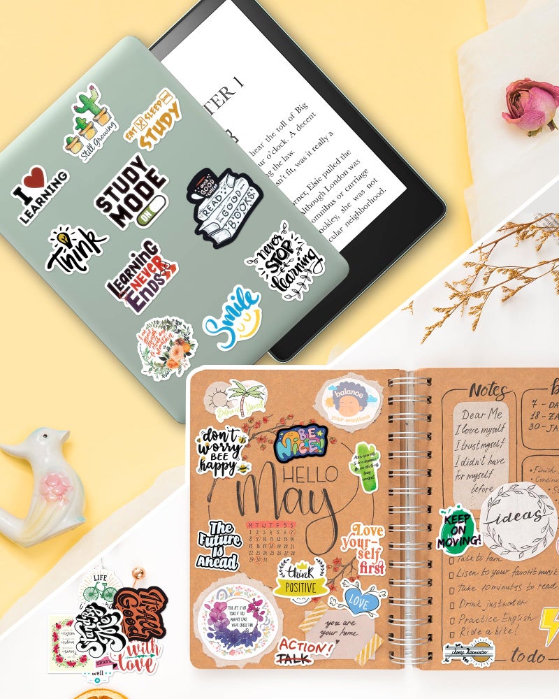 Oomloid 300 PCS Inspirational Stickers for Adults, Scrapbook Vision Board Supplies Motivational Stickers for Water Bottles Laptop, Positive Mental Health Quote Vinyl Stickers for Teens Kids Teachers Students - Image 4