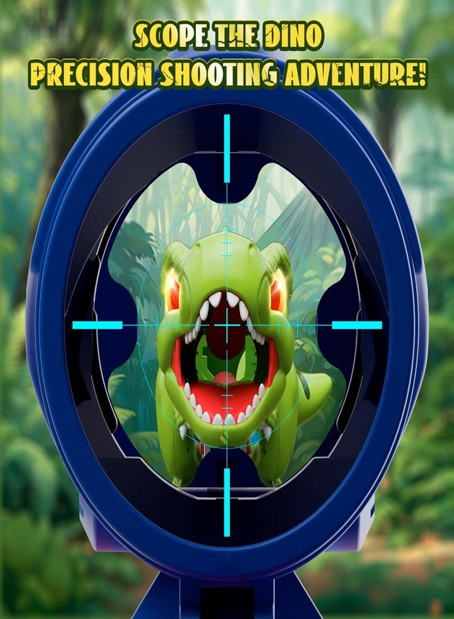 Hanroni Realistic Dinosaur Moveable Shooting Toys, 2 Pack Launchers with Aiming, Roaring Dino Eyes & Belly Glow, LCD Score Record, Stocking Stuffers for Kids Toys Gifts for Boy Ages 3 4 5 6 7 8 9 10+ Year Old - Image 4