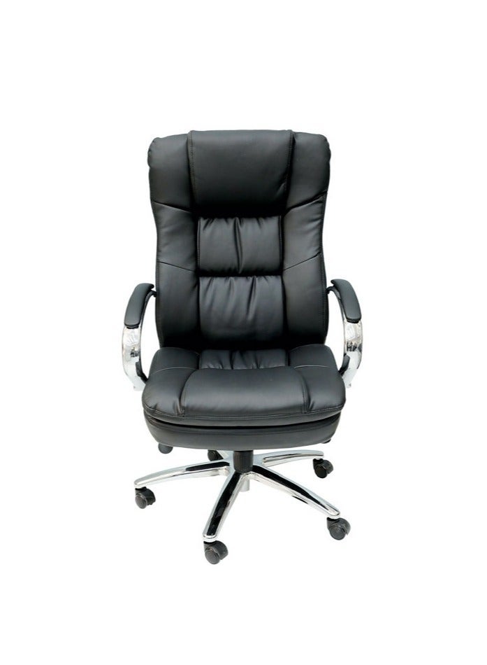 Multiwood Superior Comfort Office Seating with Deep Padding, Posture Support and Relaxed Tilt Function – Black - Image 2