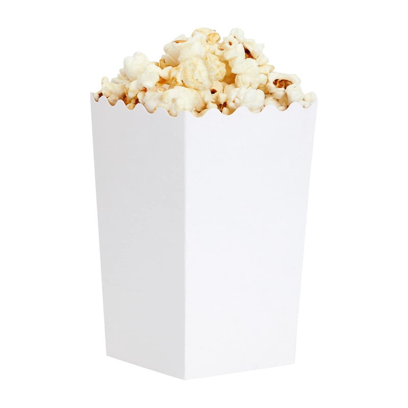 BLUE PANDA Popcorn Boxes for Party - 100 Pack, White, 3.3 x 5.5 x 3.5 In - White Popcorn Boxes for Movie Night - Image 5
