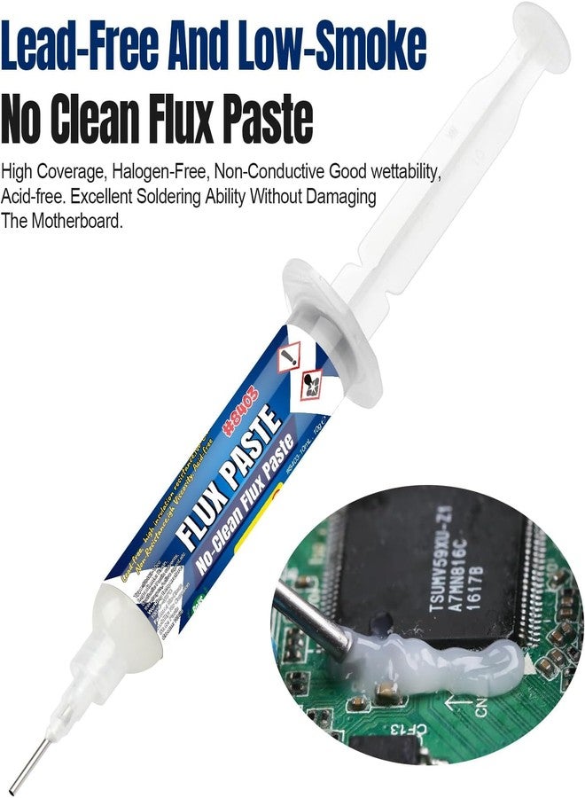 SCHOFIC UV-559 No-clean Halogen-free Soldering Flux Paste for Electronics, BGA Repair, 10mL Syringe - Image 3