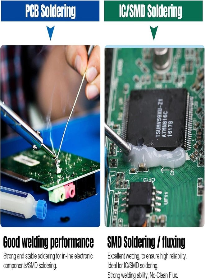 SCHOFIC UV-559 No-clean Halogen-free Soldering Flux Paste for Electronics, BGA Repair, 10mL Syringe - Image 2