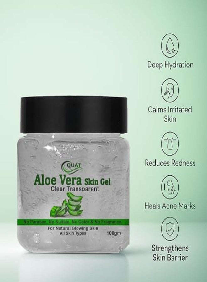 QUAT Aloe Vera Face Gel for Hydration, Soothing & Skin Repair | Lightweight Refreshing Gel for Dry, Irritated & Sensitive Skin | Daily Moisturizing Gel - 50g - Image 4