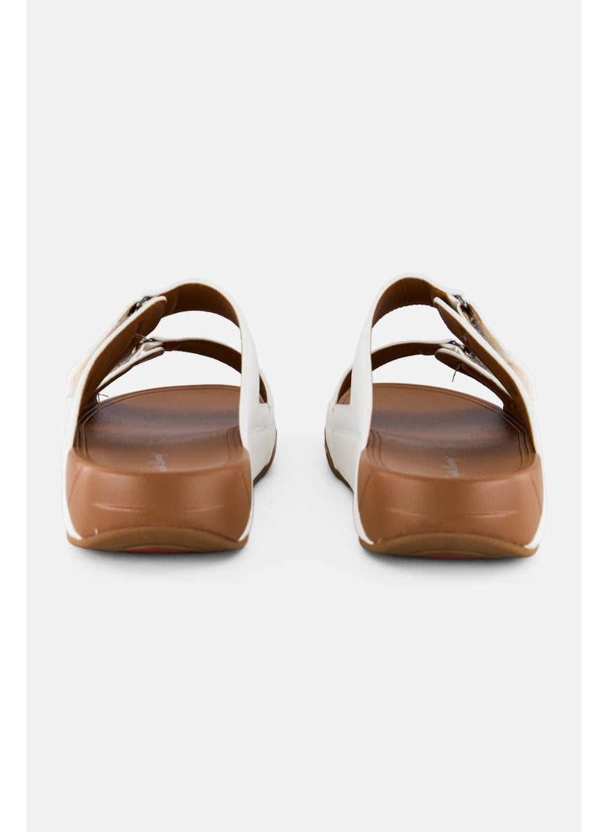 English Laundry Men Slip On Cork Arabic Sandals, White  - Image 2