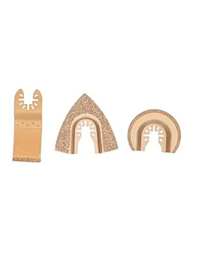 3Pcs Brazed Emery Oscillating Saw Blade Set for Tile and Marble Cutting - Image 1