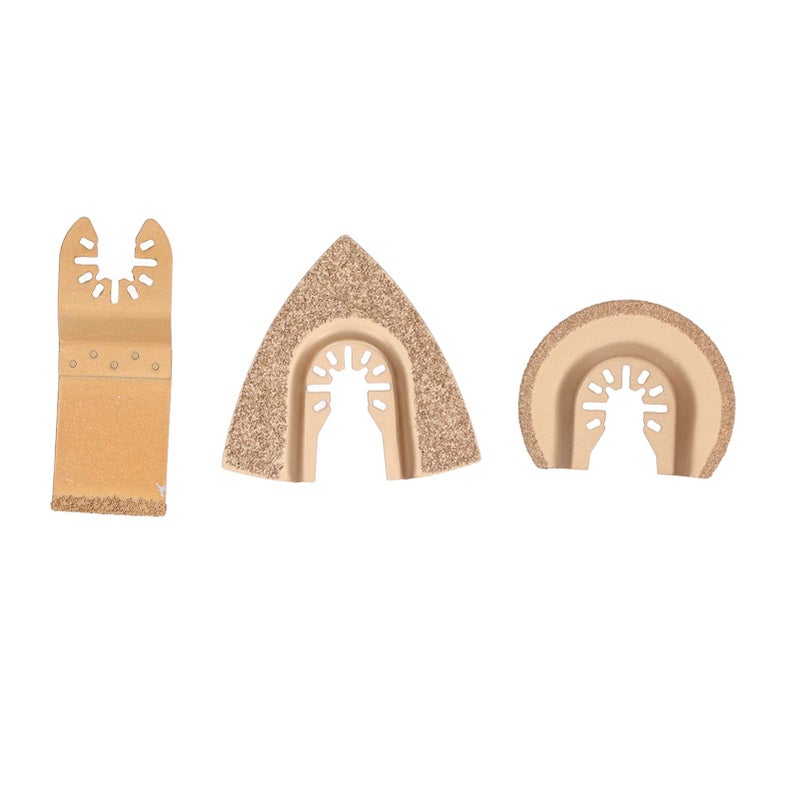 3Pcs Brazed Emery Oscillating Saw Blade Set for Tile and Marble Cutting - Image 2