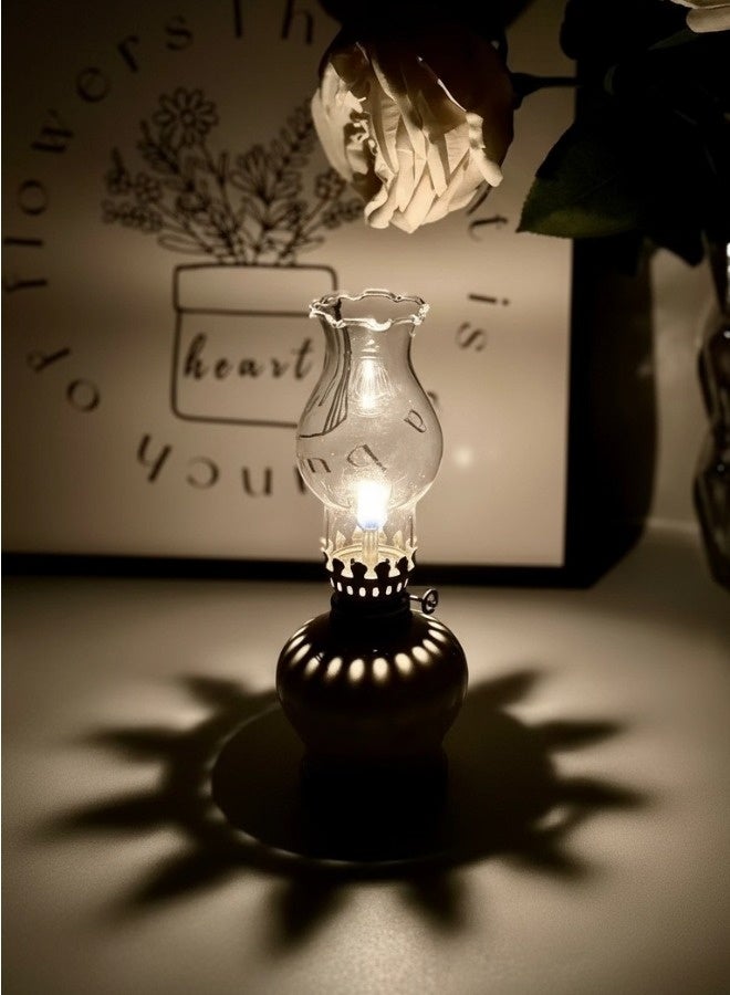 شيبشيب مصباح زيت سيراميكي عتيق، مصباح كيروسين من الخيزران الأنيق، فانوس كيروسين ريفي مقاوم للرياح بفتيل نار قابل للتعديل، مثالي للأجواء، للاستخدام اليومي أو للإضاءة في حالات الطوارئ - Image 5