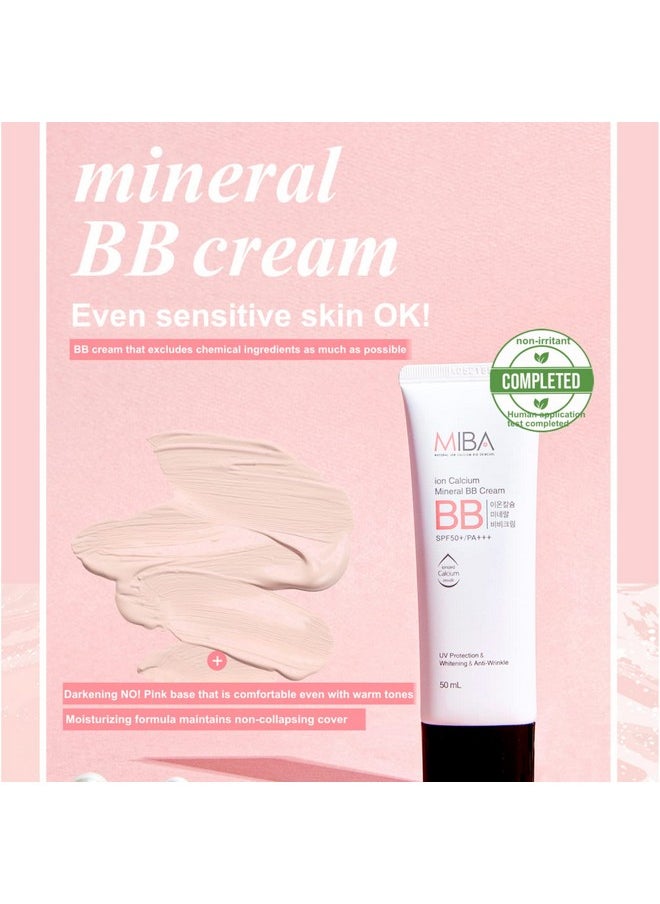 MIBA Ion Calcium Mineral Bb Cream 50Ml / 1.69 Fl.Oz Patent Raw Material Mineral Ion Calcium. Thin But Overwhelming Coverage. Long Lasting Power. Excluding Chemicals As Much As Possible  - Image 2