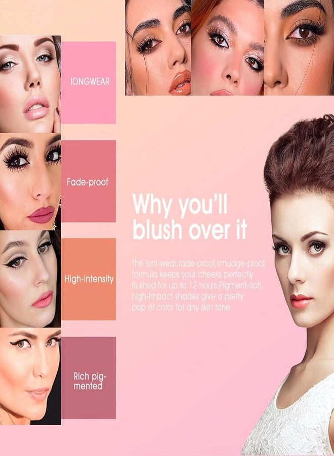 Ruby Face Rubyface12 Colors Cream Blush Palette, Long-Wearing Moisturizing Formula, Fade-Proof High-Intensity Pigment, Natural-Looking Matte Finish for All Skin Types - Image 3