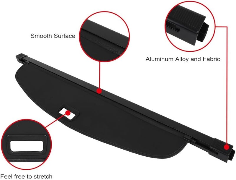 2017 2024 كاديلاك XT5 SUV غطاء صندوق الأمتعة الظل الأمني للصندوق الخلفي - Image 5