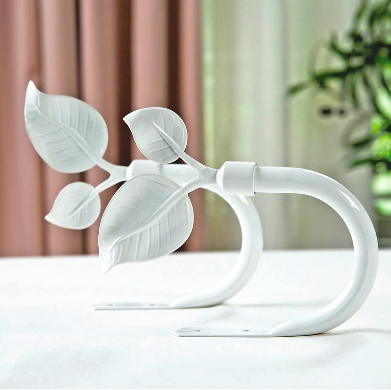 HIKMLK Leaf Shaped Curtain Tieback Holdbacks 2pcs, Handmade Metal Curtain Side Holders for Wall, Curtain Hook Pull Backs for Drapes Window Decoration - Image 3