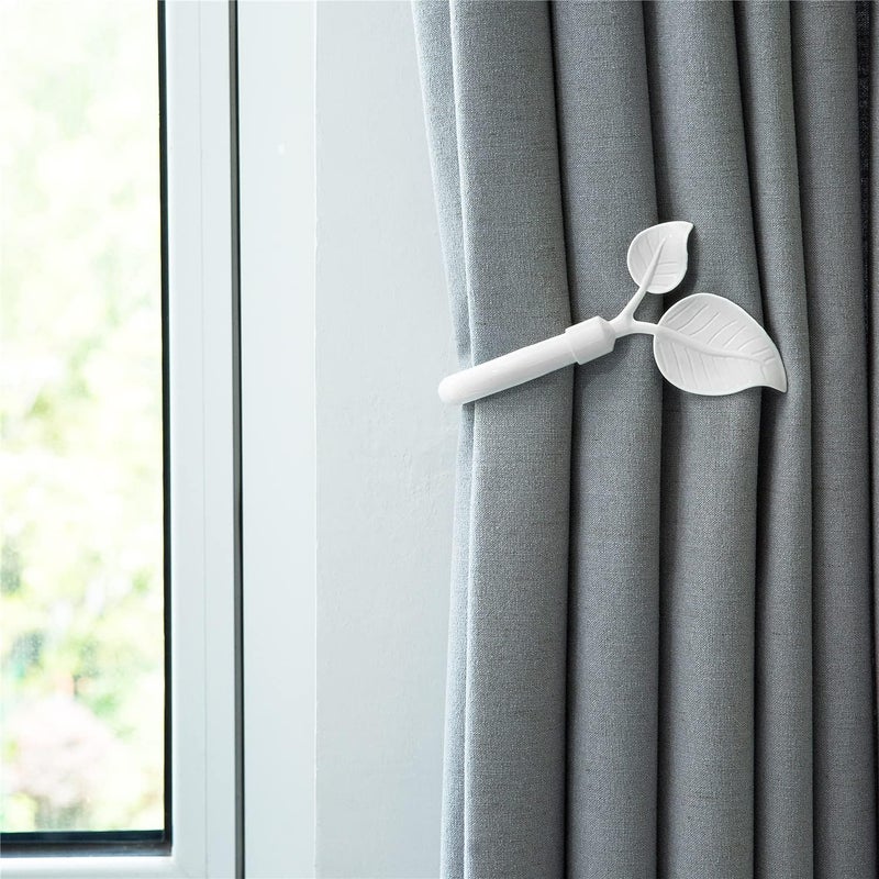 HIKMLK Leaf Shaped Curtain Tieback Holdbacks 2pcs, Handmade Metal Curtain Side Holders for Wall, Curtain Hook Pull Backs for Drapes Window Decoration - Image 5