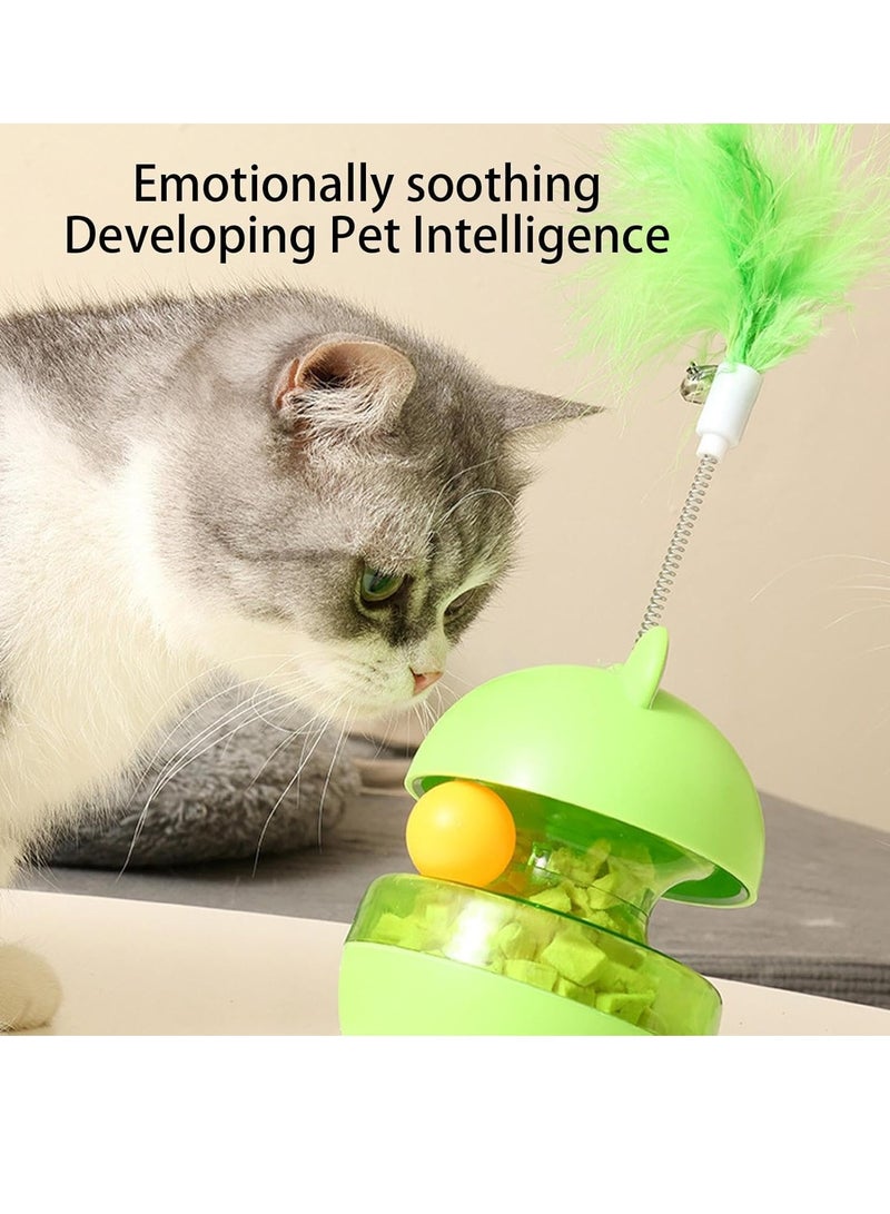 لعبة موزع حلوى الضفدع للقطط، لعبة توزيع الطعام - لعبة تفاعلية للقطط، ألعاب موزع الطعام للحيوانات الأليفة والقطط وألعاب القطط ذات التغذية البطيئة، ألعاب القطط اللطيفة - Image 3