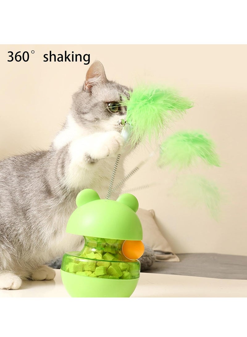 لعبة موزع حلوى الضفدع للقطط، لعبة توزيع الطعام - لعبة تفاعلية للقطط، ألعاب موزع الطعام للحيوانات الأليفة والقطط وألعاب القطط ذات التغذية البطيئة، ألعاب القطط اللطيفة - Image 5