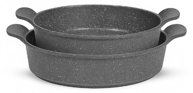 Glory Set of 2 Trays non-stick Size 26-30 Cm Grey - Image 1