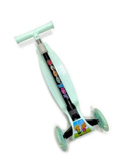 AGD Folding Kick Scooter 3 Wheels Height Adjustable with Comfortable Non-slip Handle for Unisex Kids (green)  - Image 2