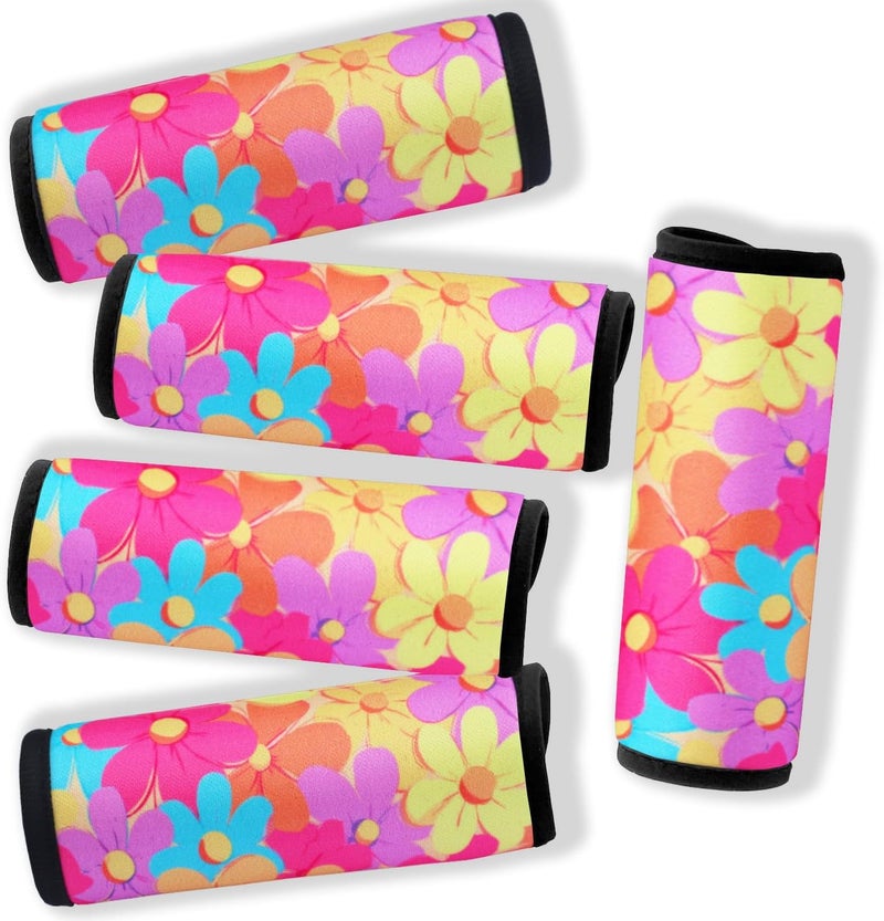 Gowraps 5 Pack Neoprene Luggage Handle Wraps for Suitcase Travel Luggage Tags/Identifiers/Marker/Grips - Image 1