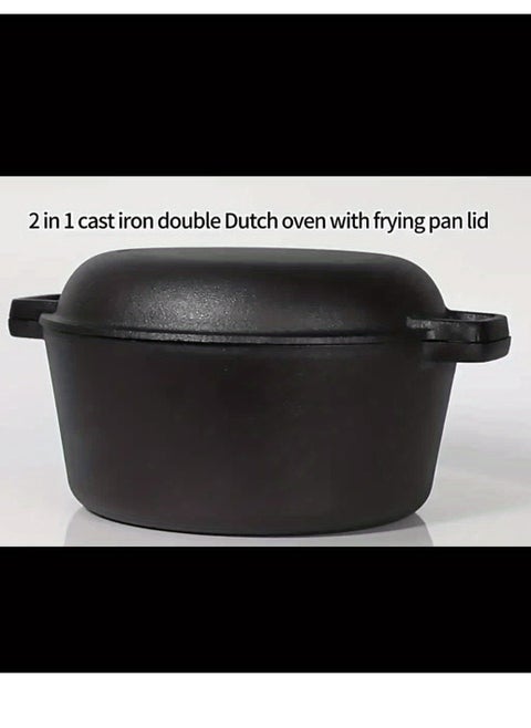 2*1 eBASKET pot and frying pan, size 25, made of cast iron