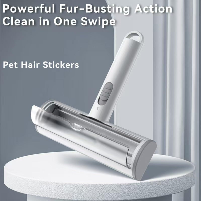 Rorodog Pet Hair Remover & Lint Roller- Remove Cat/Dog Hair from Car Interiors, Furniture, Couch, Carpet and Bedding - Reusable & Washable Animal Fur Removal Tool for Pet Owners (Gray & White) - Image 2