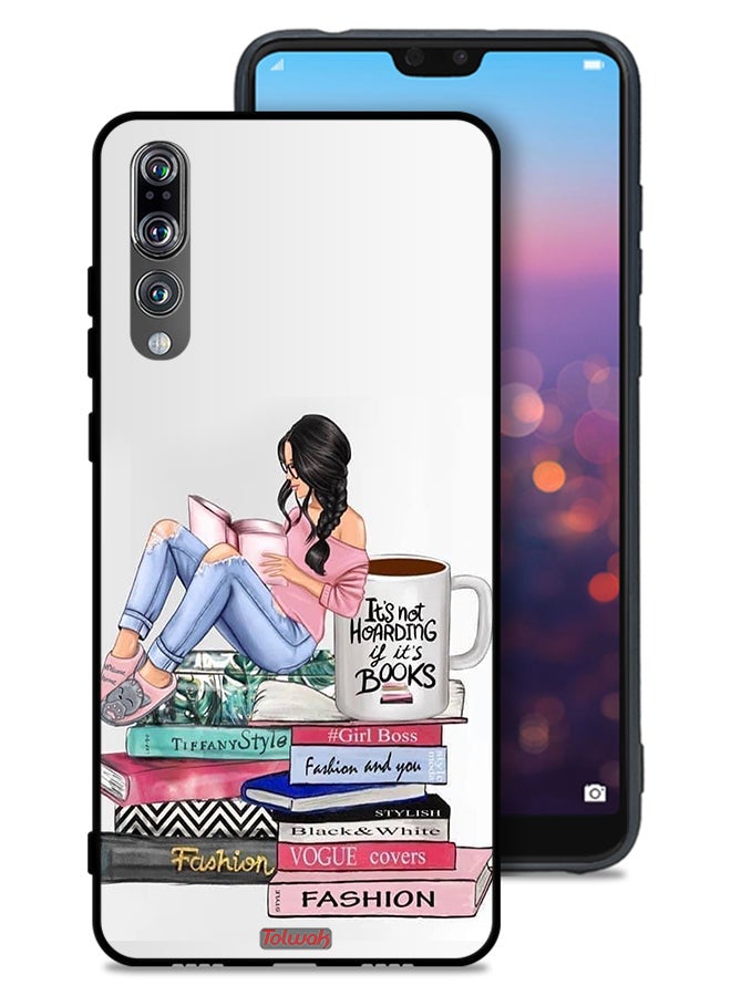 Tolwak Huawei P20 Pro Protective Case Cover Girl And Fashion Books Art  - Image 1