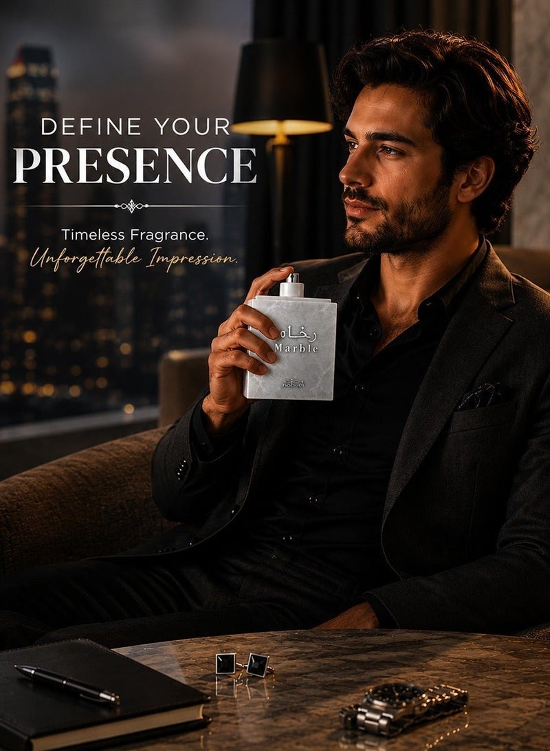 نبيل عطر نبيل ماربل أو دو برفيوم 80 مل بخاخ عطر فاخر يدوم طويلاً برائحة عربية أنيقة وعصرية - Image 5