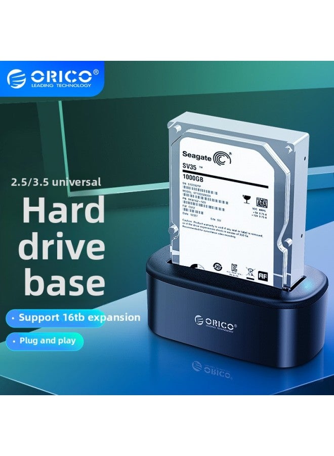 Aurico Hard Disk Box Base 2.5/3.5 "SATA Desktop Mobile Notebook Mechanical Solid State SSD-Color:Dual USB 3.0 Base -2.5/3.5 - Image 2