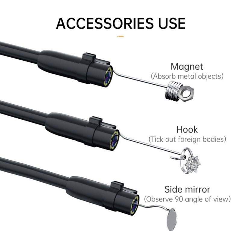 Endoscope Camera with Light, HD 1080P Borescope with 4.3'' Screen 8 Adjustable LED Lights, Inspection Camera with 32.81ft Rigid Cord - Image 3