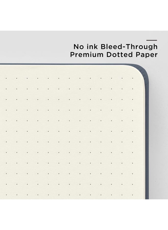 &And Per Se Dotted Journal Notebook, A5 Hardcover Bullet Dotted Journal, 160 Pages 100 gsm Thick Paper, 3 Sheets of Stickers Included - 5.7'' x 8''（Dark Blue） - Image 4