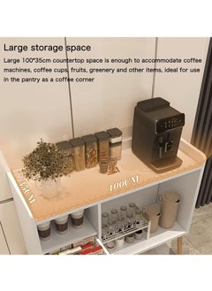 AGD Coffee Corner Cabinet, Modern Side Storage Cabinet, Modern Buffet with Storage Drawers, Console for the Living Room or Office, White  - Image 3